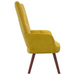 vidaXL Chaise de relaxation Jaune moutarde Velours