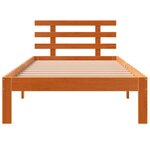 vidaXL Cadre de lit sans matelas cire marron 100x200cm bois pin massif