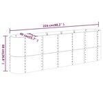 vidaXL Lit surélevé de jardin Acier enduit de poudre 224x40x68 cm Vert