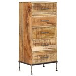 vidaXL Coffre à tiroirs 45x35x106 cm Bois de manguier massif