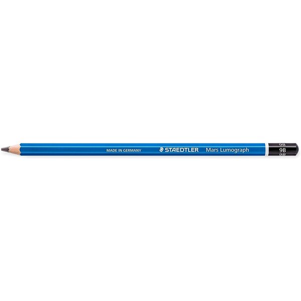 Crayon papier mars lumograph 100 mine 2 mm bleu 9b x 12 staedtler