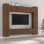vidaXL Ensemble de meubles TV 8 Pièces Chêne marron Bois d'ingénierie