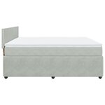 vidaXL Sommier à lattes de lit et matelas Gris clair 200x200cm Velours