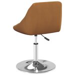 vidaXL Chaises à manger pivotantes lot de 4 Marron Velours