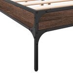 vidaXL Cadre de lit sans matelas chêne marron 150x200 cm