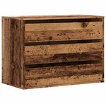 vidaXL Commode d'angle vieux bois 80x41x58 cm bois d'ingénierie