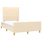 vidaXL Cadre de lit sans matelas crème 120x190 cm tissu