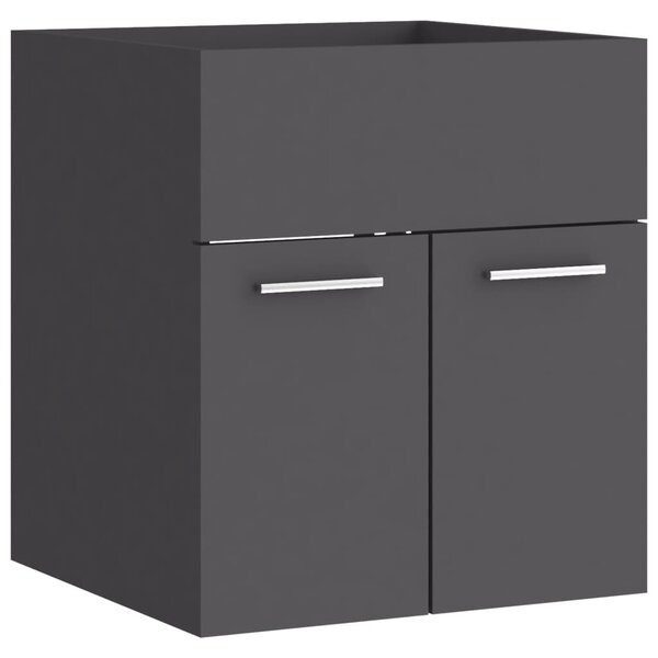 vidaXL Armoire d'évier Gris 41x38 5x46 cm Bois d’ingénierie