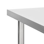 vidaXL Table de travail de cuisine avec roues 80x60x85 cm Inox