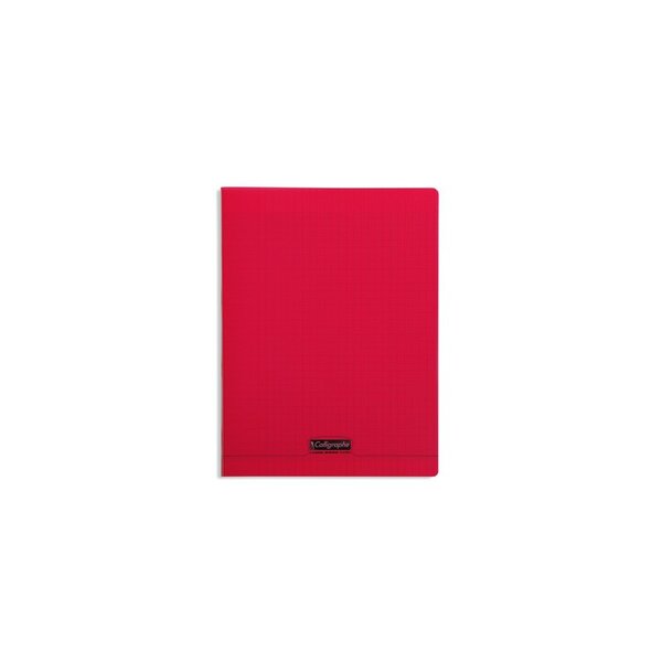 Cahier 192 pages seyès 90 g  couverture polypropylène rouge  format A4 CALLIGRAPHE