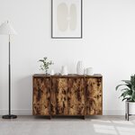 vidaXL Buffet en chêne fumé Chêne fumé Bois d'ingénierie 120 x 41 x 75 cm