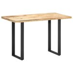 vidaXL Table de salle à manger 120x60x76 cm bois de manguier solide