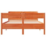 vidaXL Cadre de lit sans matelas cire marron 135x190cm bois pin massif