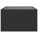 vidaXL Table basse avec LED infini noir 70x50x30 cm