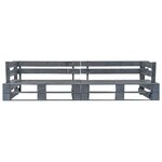 vidaXL Canapé palette de jardin 2 places gris bois