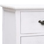vidaXL Meuble TV Blanc antique 108x30x40 cm Bois de Paulownia solide