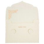 PAPERTREE STARDUST Lot de 5 Mini EnveloppesMessage + carte 8 5x6cm Ivoire/Bordeaux
