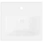 vidaXL Ensemble de meubles de salle de bain Blanc brillant Aggloméré