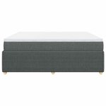 vidaXL Sommier à lattes de lit avec matelas Gris foncé 180x200cm Tissu