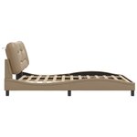 vidaXL Cadre de lit avec lumières LED cappuccino 140x190 cm similicuir