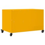 vidaXL Meuble TV jaune moutarde 68x39x43 5 cm acier laminé à froid