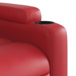 vidaXL Fauteuil de massage inclinable électrique rouge similicuir