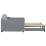vidaXL Lit de jour avec lit gigogne gris clair 90x190 cm tissu