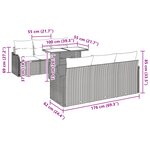 Ensemble de canapé de jardin vidaXL 7 pièces avec coussins Beige Poly Rotin