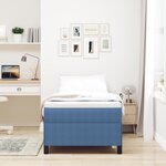 Cadre de lit vidaXL Bleu 90x190 cm en tissu velours côtelé