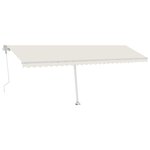 vidaXL Jeu de poteaux d'auvent blanc 600x245 cm fer
