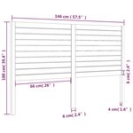vidaXL Tête de lit Blanc 146x4x100 cm Bois massif de pin