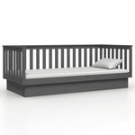 vidaXL Lit de jour sans matelas gris 90x200 cm bois de pin massif