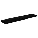 vidaXL Étagère murale flottante 4 Pièces Noir brillant 120x23 5x3 8cm MDF