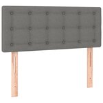 vidaXL Sommier à lattes de lit avec matelas et LED Gris foncé 90x190cm