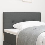 Tête de lit capitonnée gris foncé 80 cm en tissu