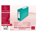 Boite De Classement À Pression Dos 80mm Polypropylène 7/10e Opaque - A4 - Vert - X 10 - Exacompta
