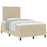 vidaXL Lit Box Spring avec Matelas Vert Clair Gris 120x200 cm Tissu en Velours