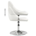 vidaXL Chaise de salle à manger Blanc Similicuir
