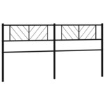 vidaXL Tête de lit métal noir 180 cm