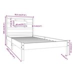 vidaXL Cadre de lit sans matelas 90x190 cm bois massif
