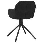 vidaXL Chaises pivotantes à manger lot de 2 Noir Velours