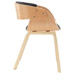 vidaXL Chaises à manger lot de 2 noir bois courbé et similicuir