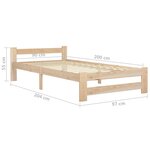 vidaXL Cadre de lit sans matelas bois de pin massif 90x200 cm