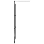 vidaXL Paroi de douche avec étagère Noir 80x195 cm Verre ESG&Aluminium