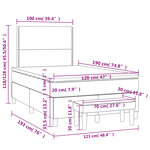 vidaXL Sommier à lattes de lit avec matelas blanc 120x190cm similicuir