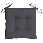 vidaXL Coussins de chaise lot de 2 anthracite 50x50x7 cm tissu oxford