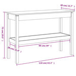 vidaXL Table console 110x40x75 cm Bois massif de pin