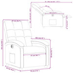 vidaXL Fauteuil inclinable électrique Noir Tissu