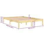 vidaXL Cadre de lit sans matelas bois massif