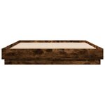 vidaXL Cadre de lit sans matelas chêne fumé 120x200 cm